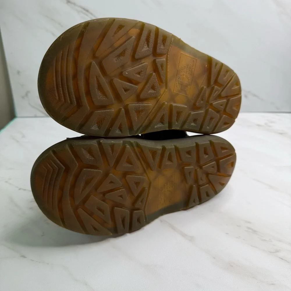 Vtg 1990's Dr. Martens D10715 Brown Leather Braided Chunky Platform Sandals - Picture 7 of 12